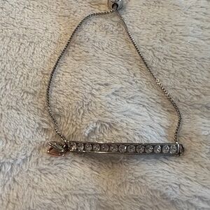 Elegant Silver Bracelet with Crystal Accents